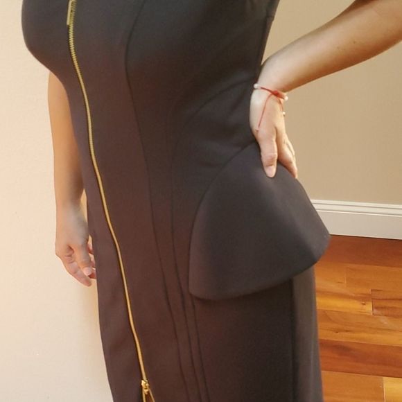 VEUC Ted Baker Black Dress w/Structured Stitching - Picture 7 of 12